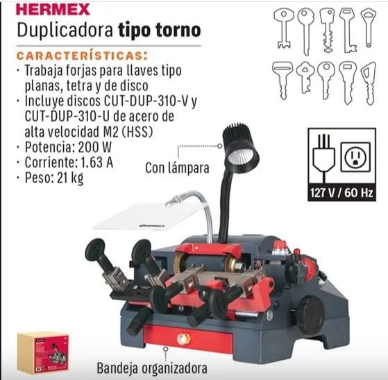 Máquina duplicadora de llaves